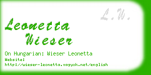 leonetta wieser business card